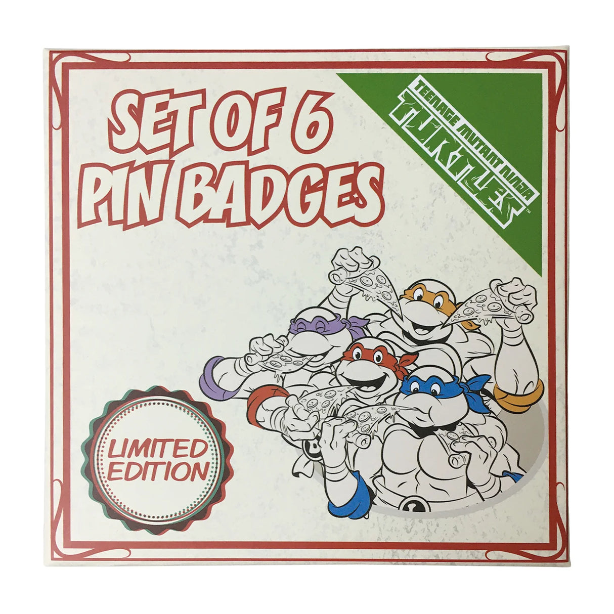 Teenage Mutant Ninja Turtles Limited Edition Set of 6 Pin Badges
