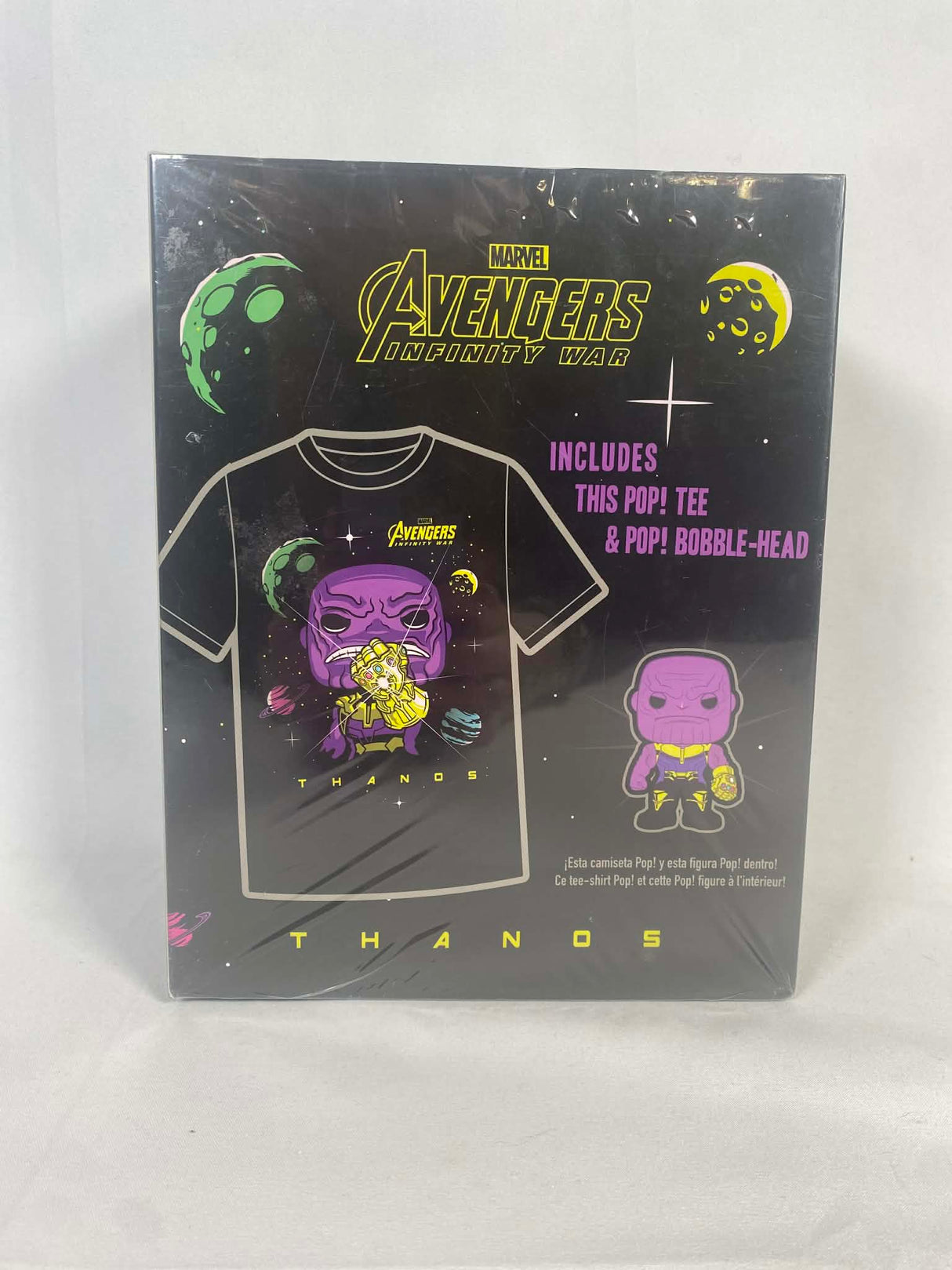 Marvel Avengers Infinity War Thanos Funko Pop! Vinyl Figure & T-Shirt (Medium) Set