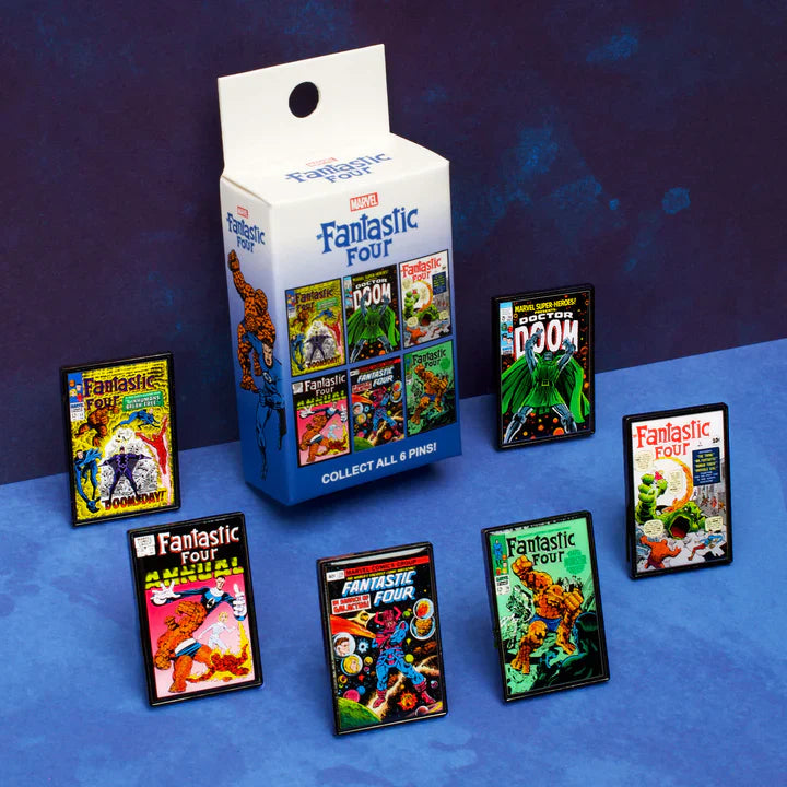 Marvel The Fantastic Four Comic Cover Collectible Pin Mystery Box