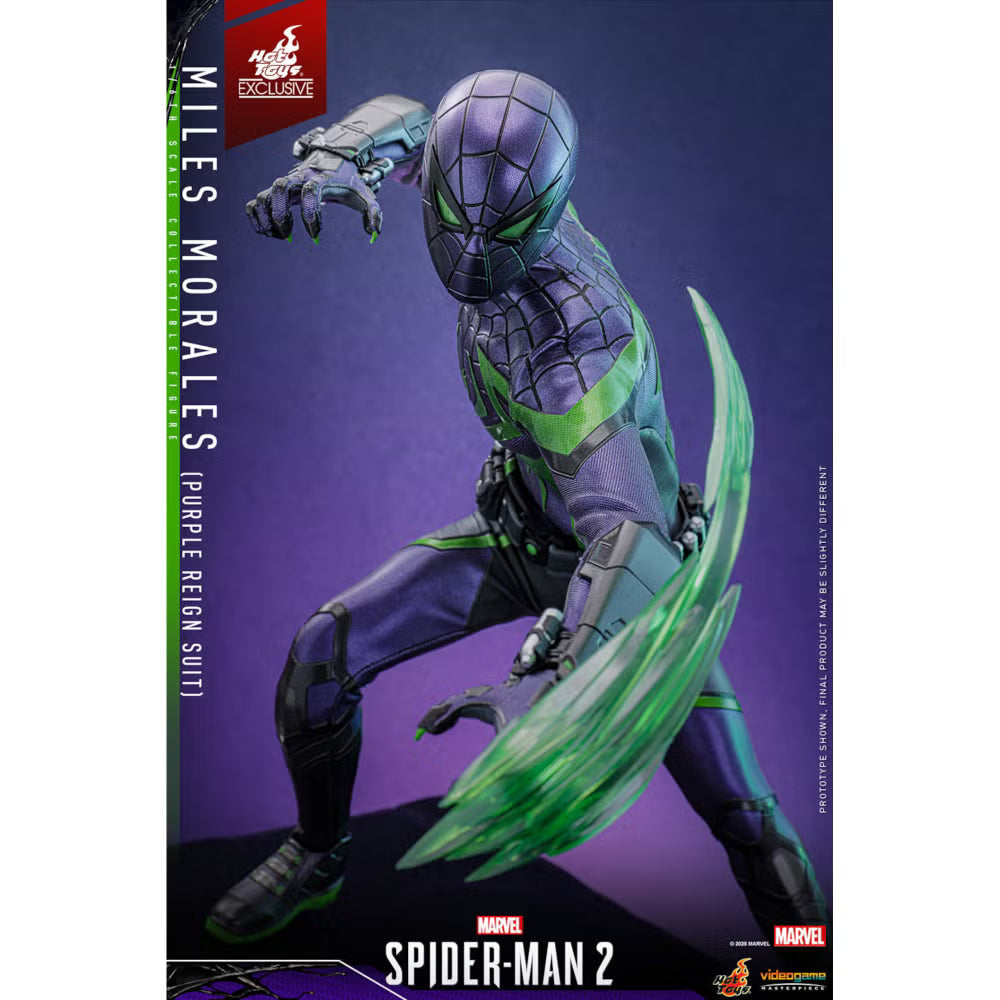 Spider-Man 2 Miles Morales Hot Toy Exclusive 1/6 Scale Purple Reign Suit
