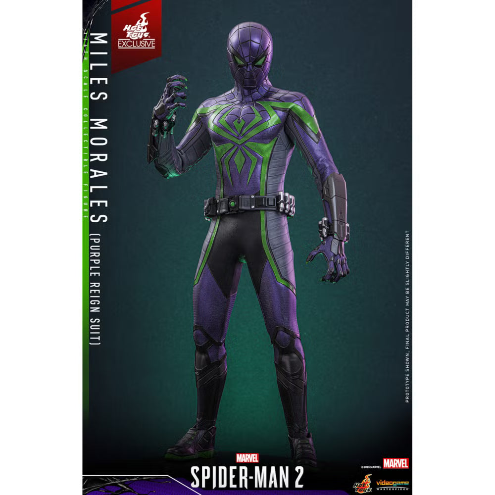 Spider-Man 2 Miles Morales Hot Toy Exclusive 1/6 Scale Purple Reign Suit
