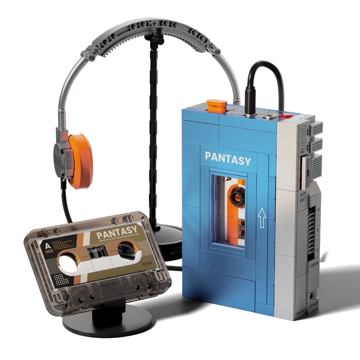 Pantasy Building Brick Retro Collection Tape Cassette Player (569 Pieces)