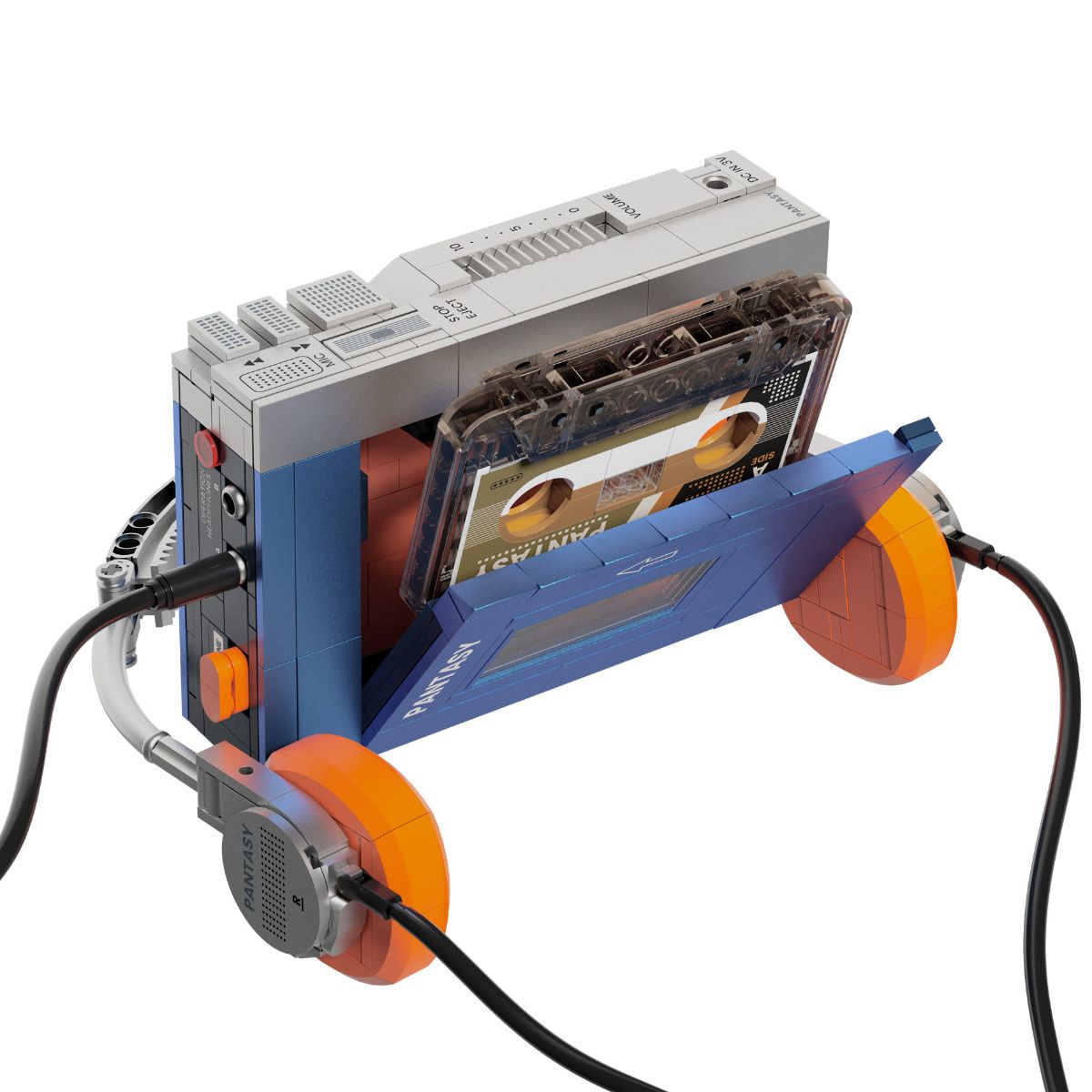 Pantasy Building Brick Retro Collection Tape Cassette Player (569 Pieces)