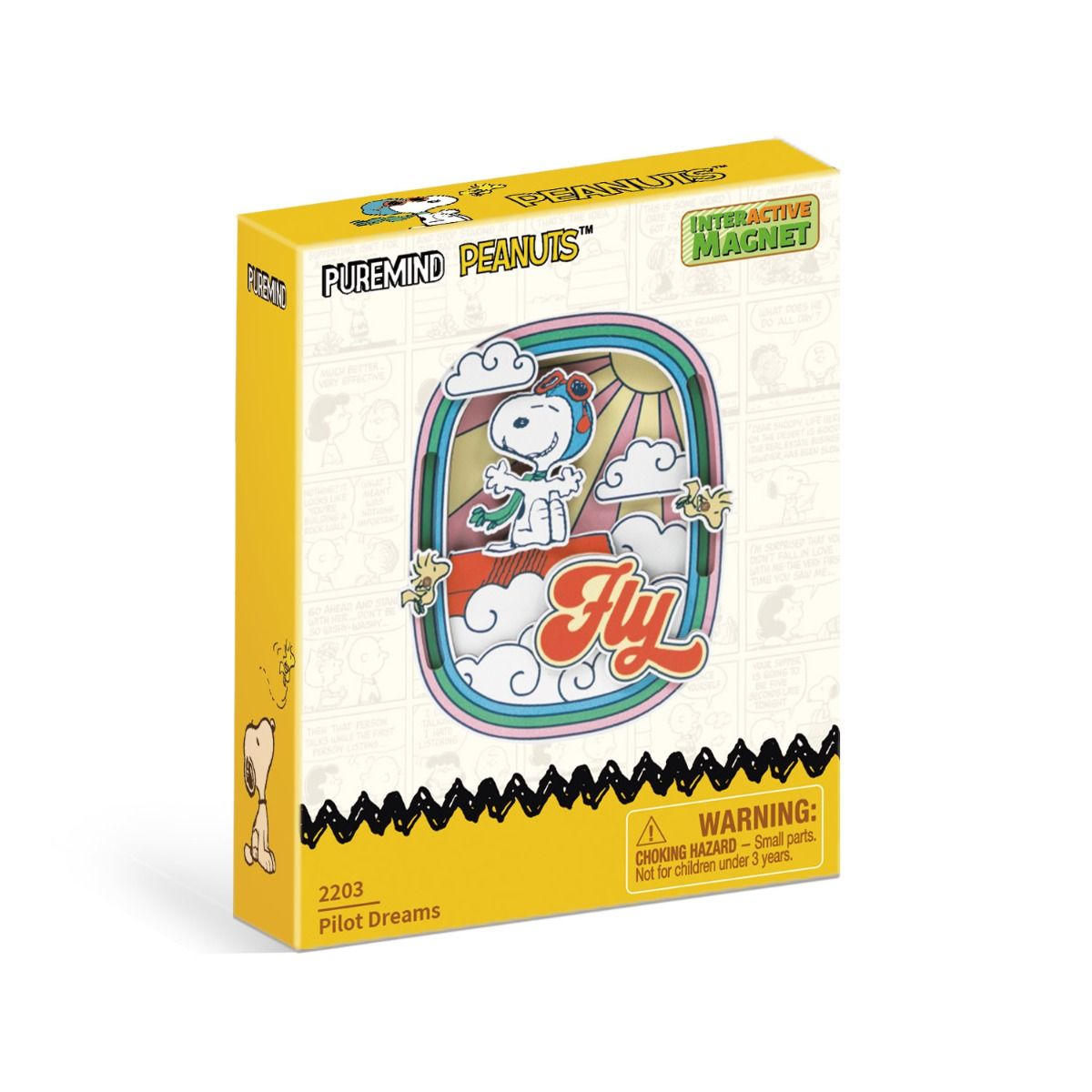 Peanuts Snoopy's Pilot Dreams Wooden Magnet