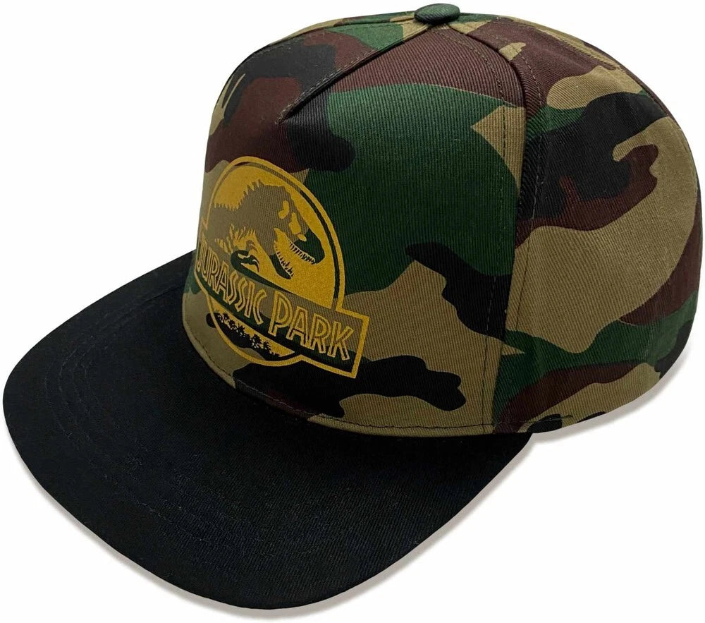 Jurassic Park Gold Logo Camo Unisex Snapback Cap