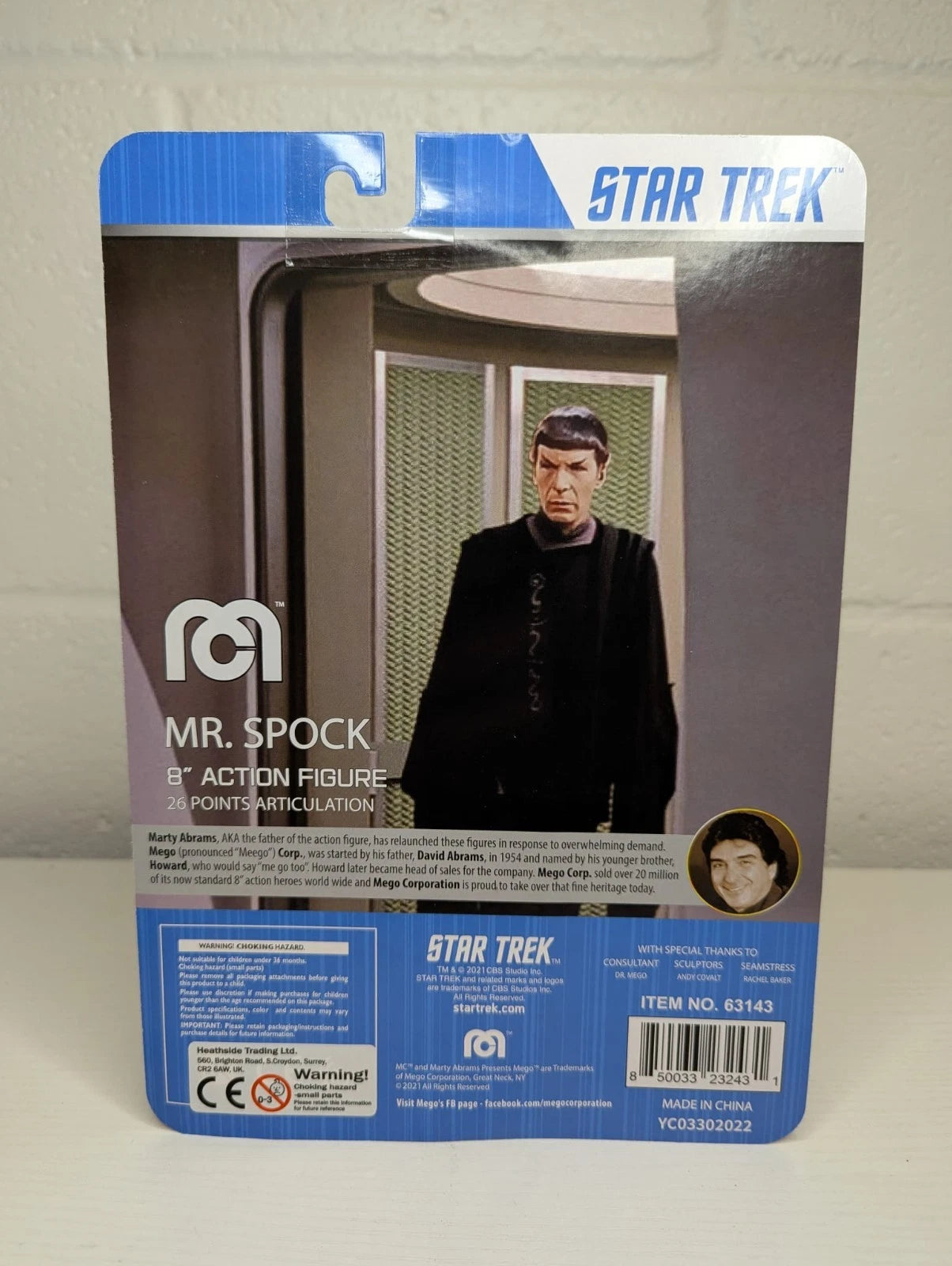 Star Trek The Original Series Mr Spock 8" Mego Action Figure