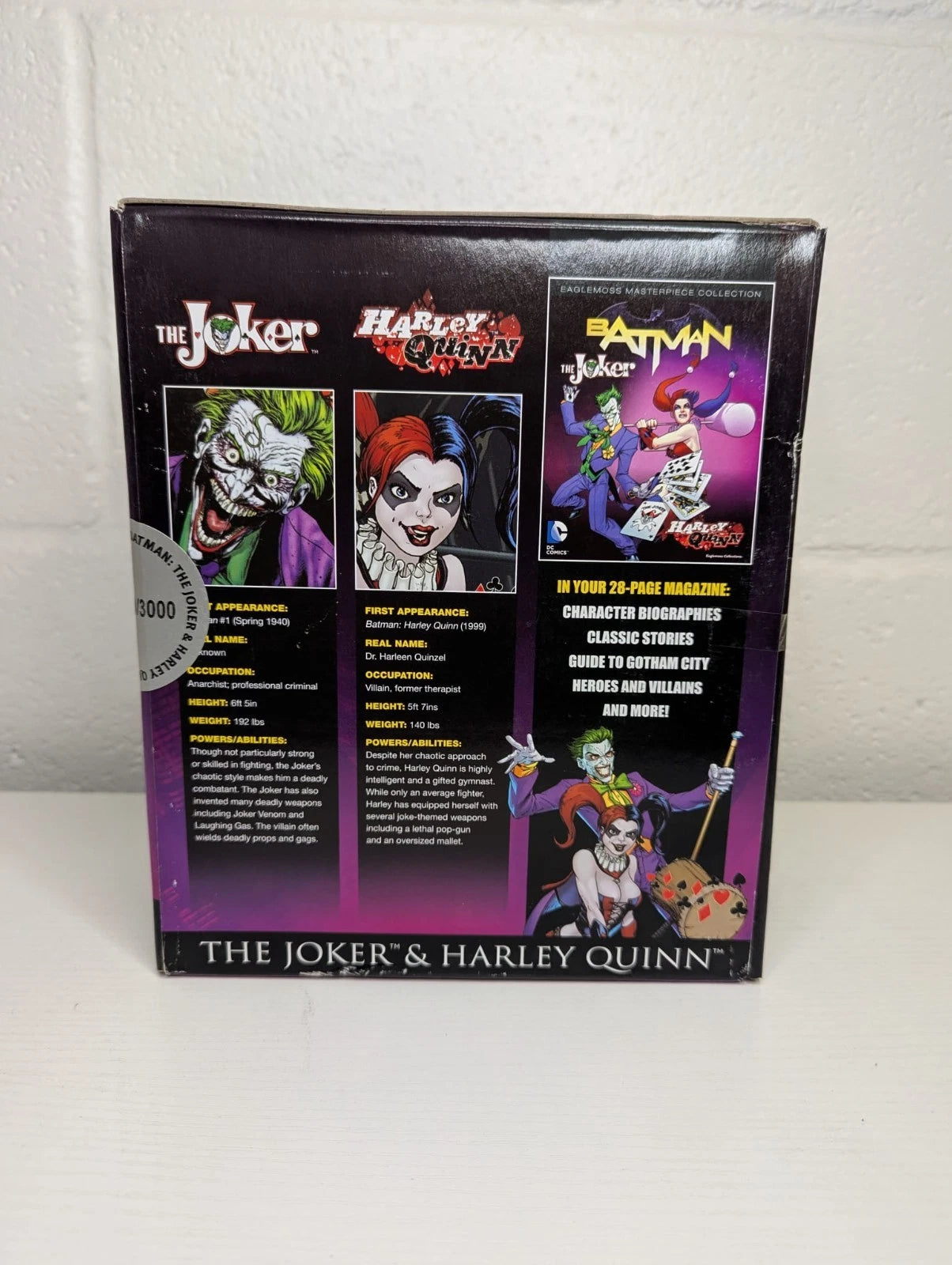 DC Comics Batman The Joker and Harley Quinn Eaglemoss Masterpiece Figure 2-Pack