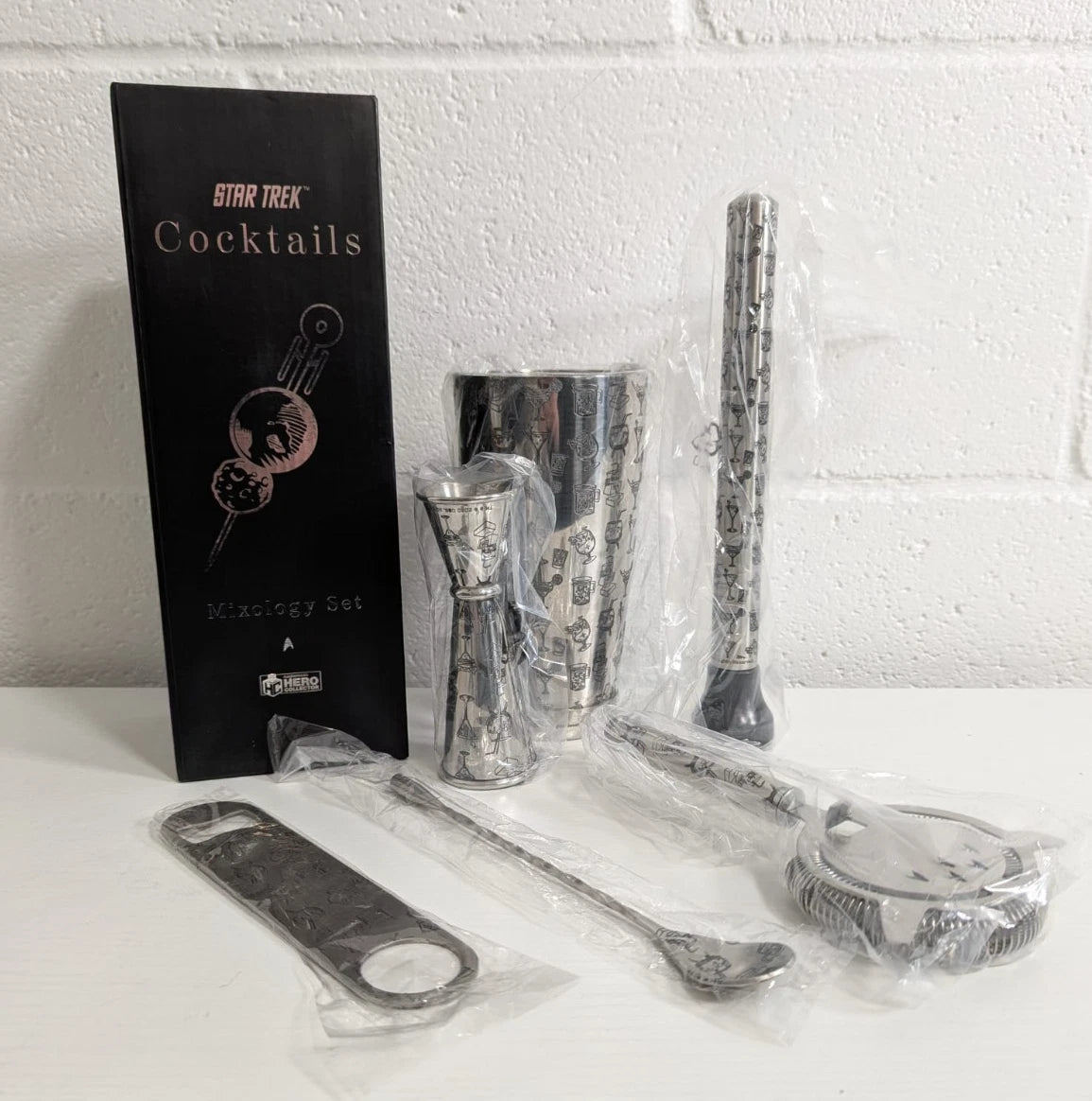 Star Trek Cocktails Mixology 6-Piece Set Eaglemoss Hero Collector