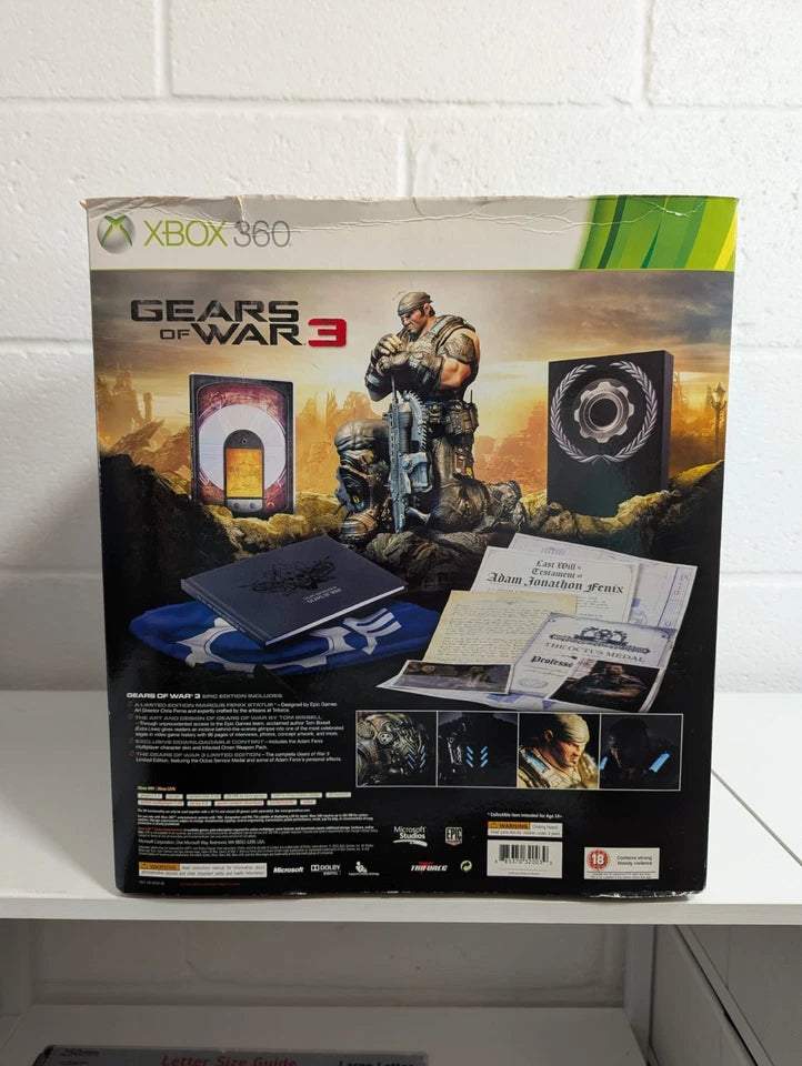 Xbox 360 Gears Of War 3 Epic Edition (Complete With Statue, Game & Extras)