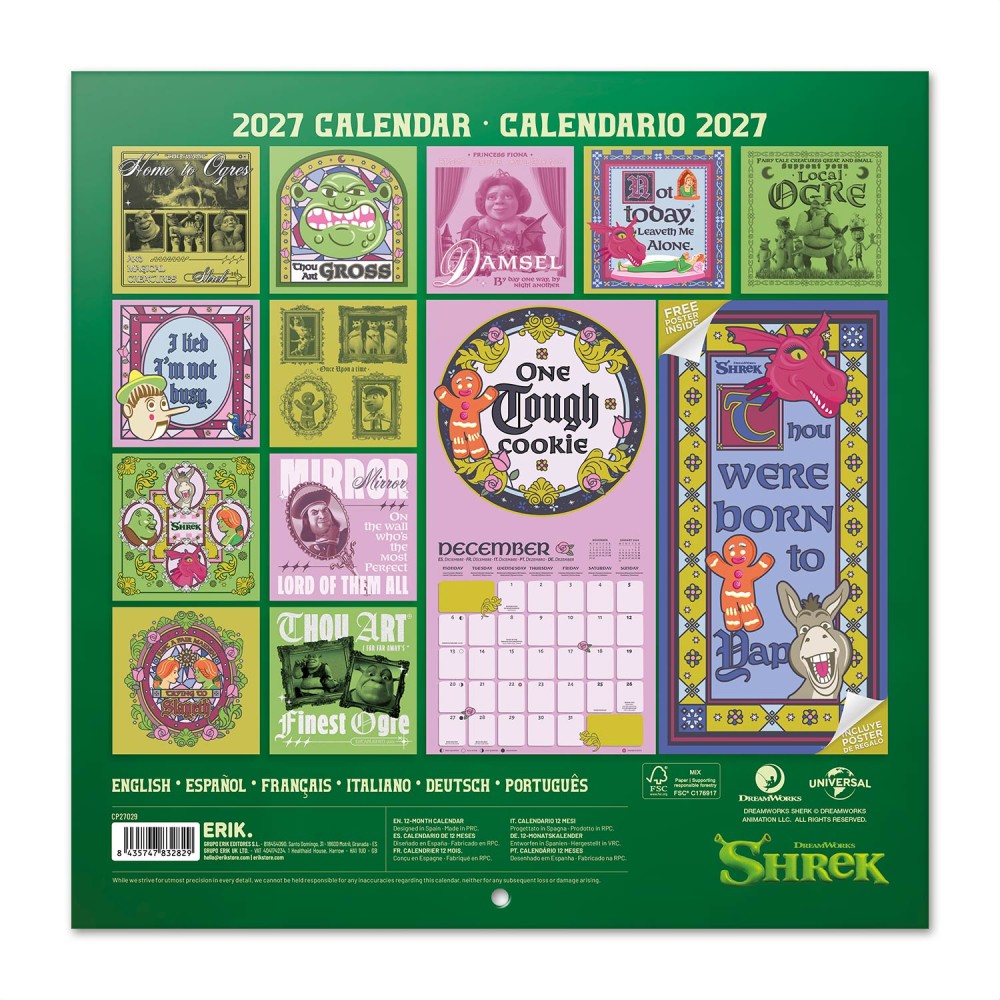 Shrek 2027 Calendar