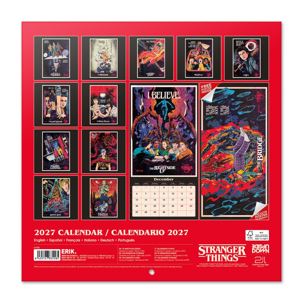 Stranger Things 2027 Calendar
