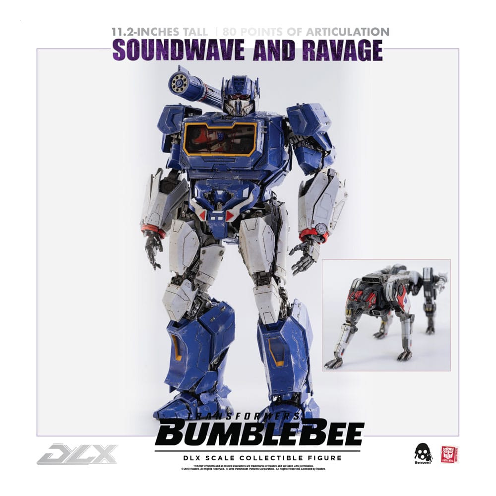 Transformers Bumblebee: 1/6 DLX Soundwave & Ravage Action Figures Set