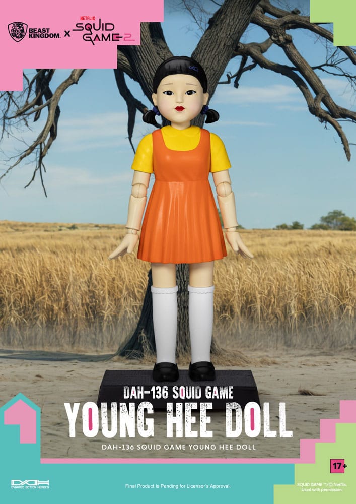 Squid Game Young Hee Doll 30 cm Action Figure with Sound