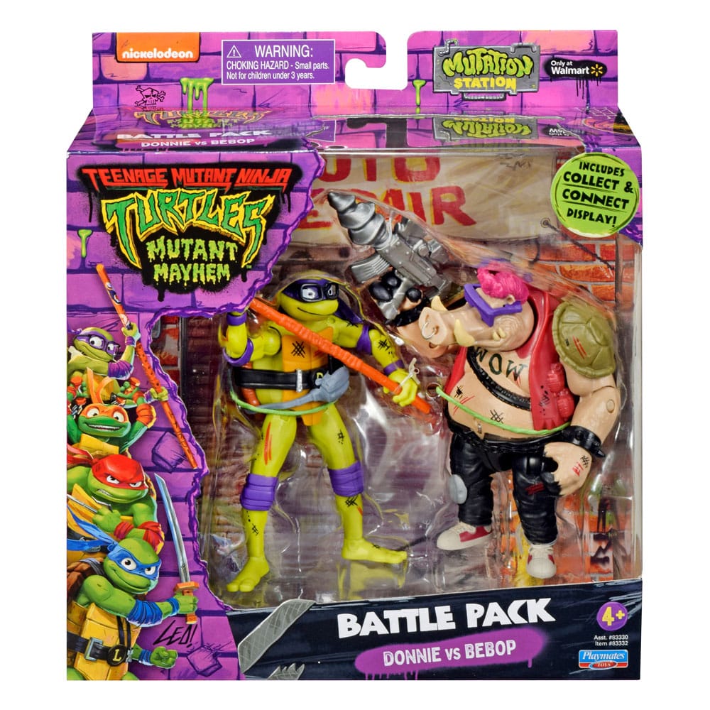 Teenage Mutant Ninja Turtles: Donatello vs. Bebop Action Figures