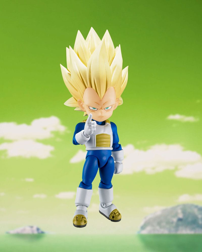 Dragon Ball S.H.Figuarts Super Saiyan Level 3 Vegeta Action Figure, 8 cm