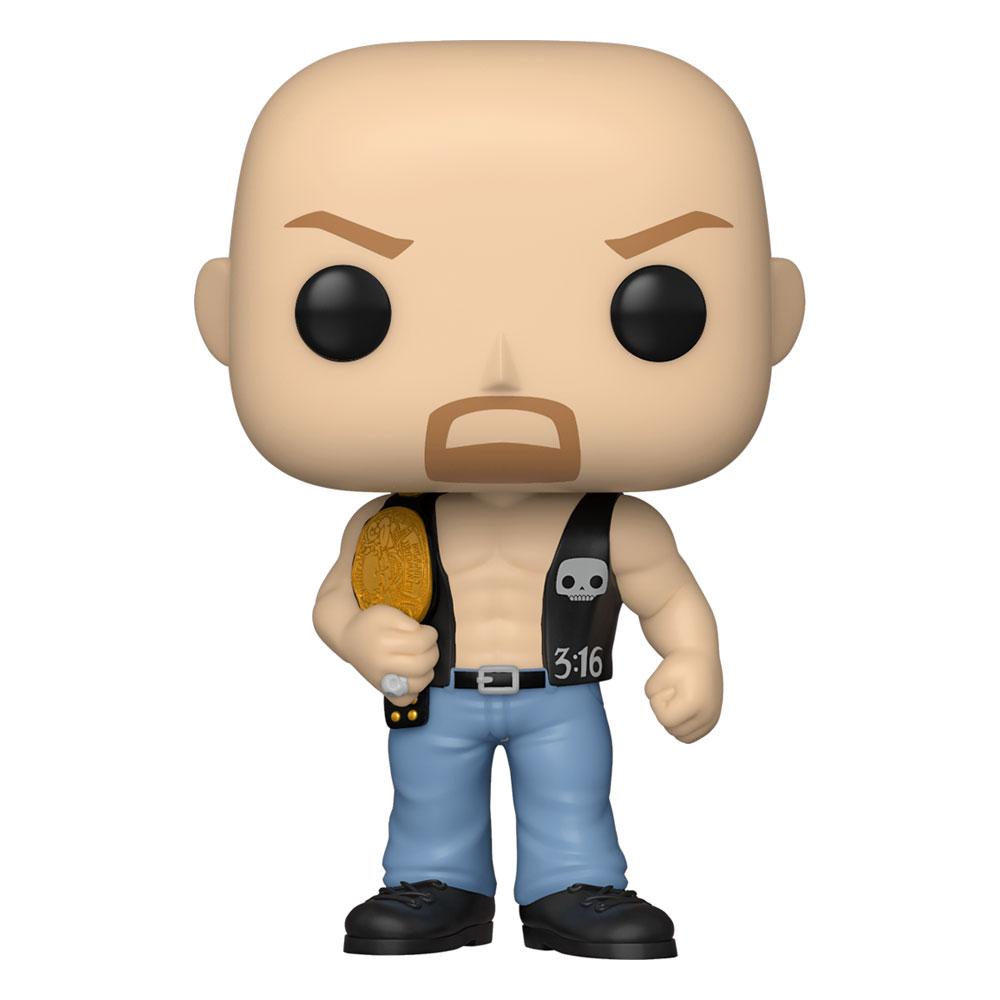 WWE POP! Vinyl Figure - SC Steve Austin with Belt 9cm
