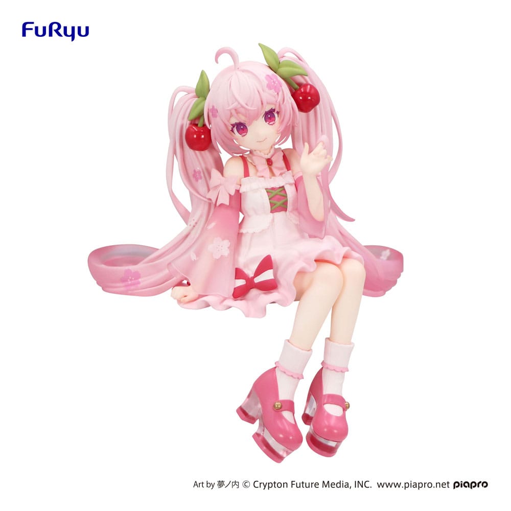 Hatsune Miku Noodle Stopper PVC Statue - Sakura Miku 2025 - 14 cm