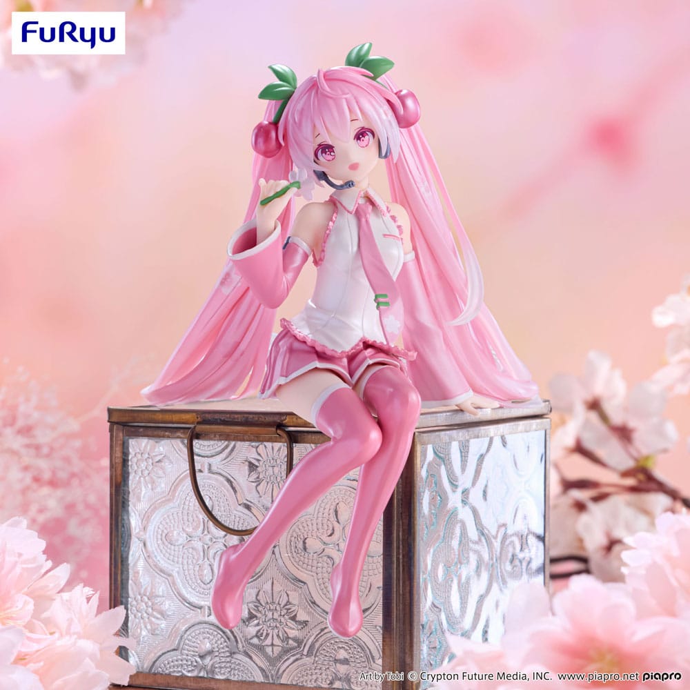 Hatsune Miku Sakura Miku 2024 Pearl Color Noodle Stopper Statue