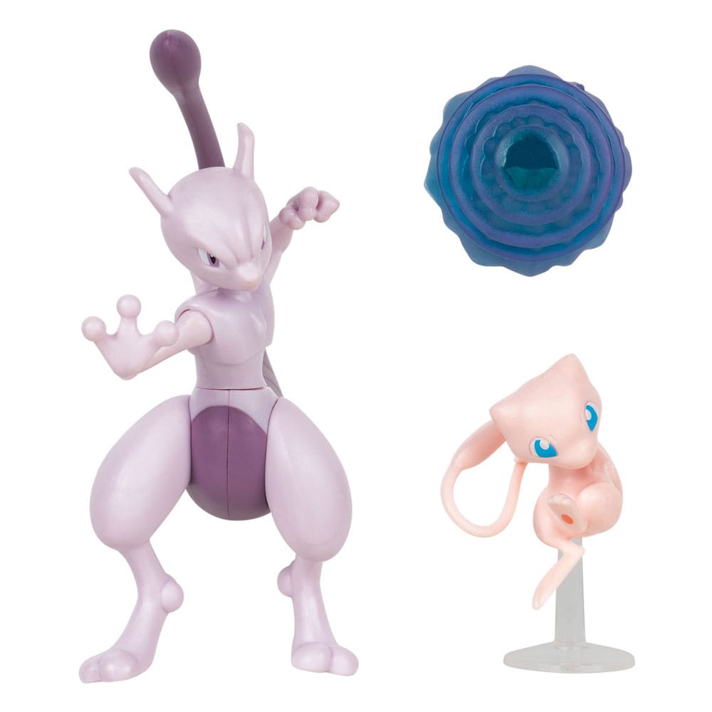 Pokémon Mewtwo & Mew Figure 2-Pack, 10 cm & 5 cm