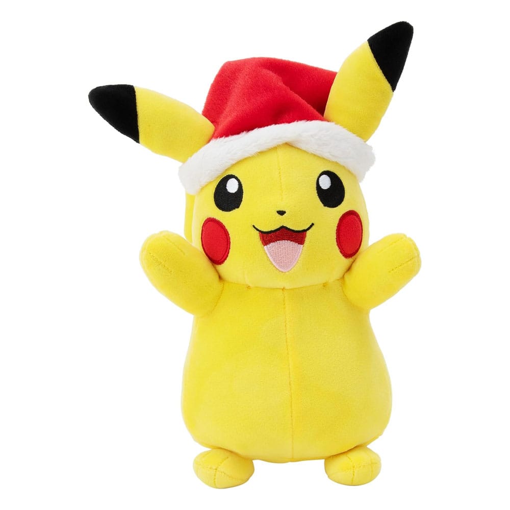 Pokémon Winter Pikachu Plush Figure with Christmas Hat - 20 cm