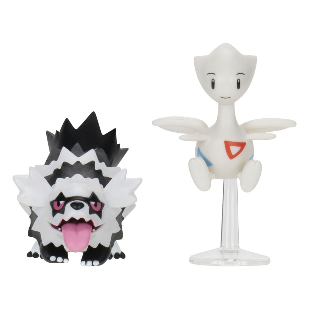 Pokémon 2-Pack Figurine: Galarian Zigzagoon & Togetic, 8cm with Stand