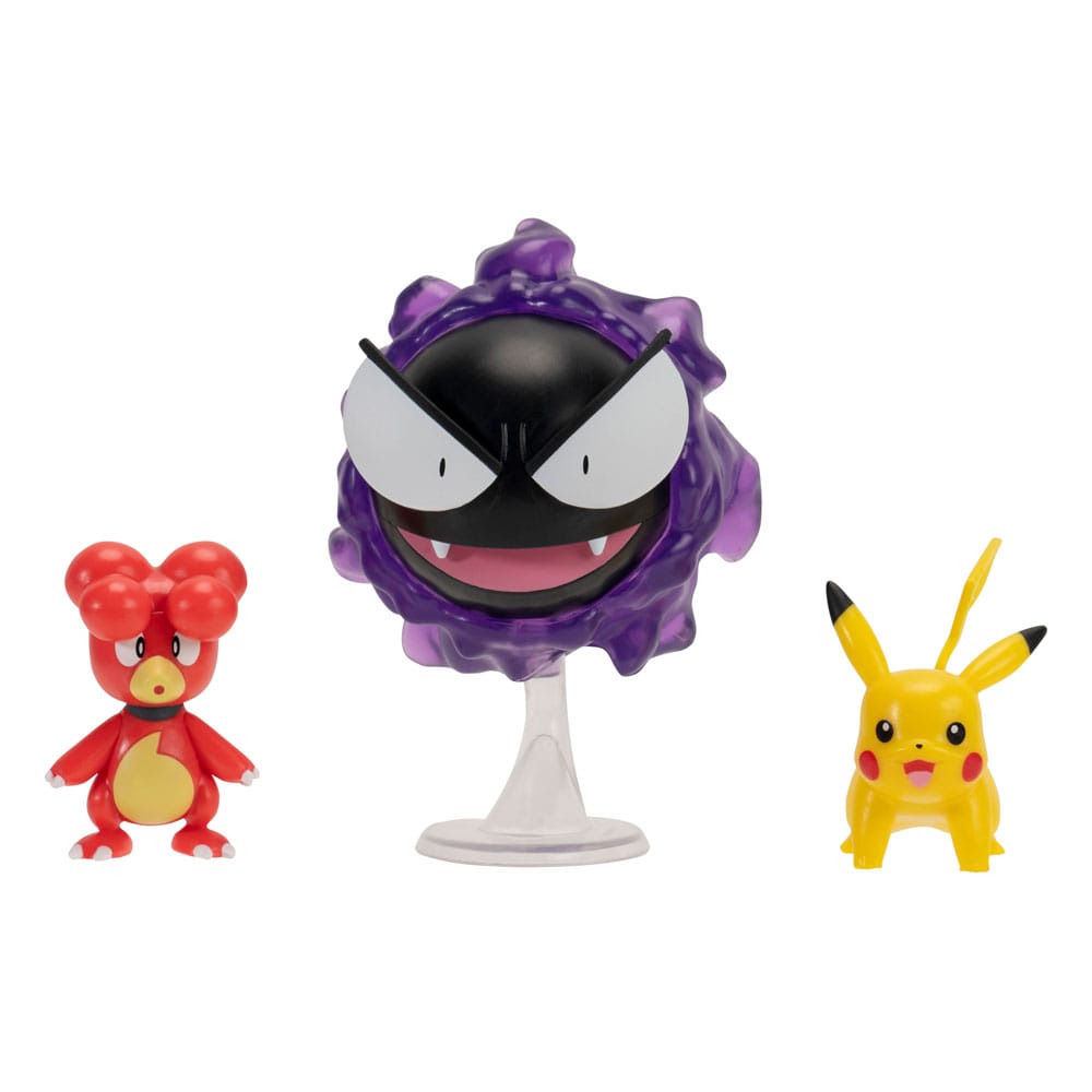Pokémon First Partner Battle Figure Set, 3-Pack: Magby, Pikachu & Gastly
