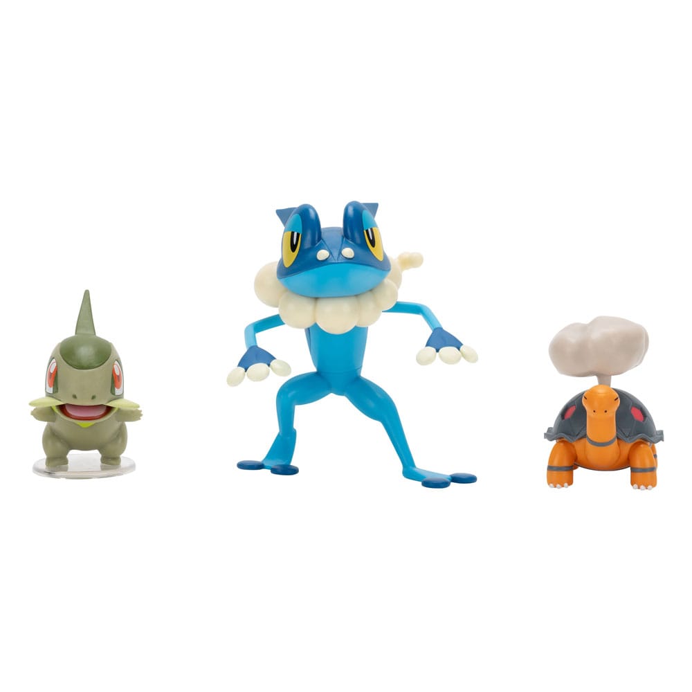 Pokémon First Partner Battle Figure 3-Pack: Torkoal, Axew & Frogadier