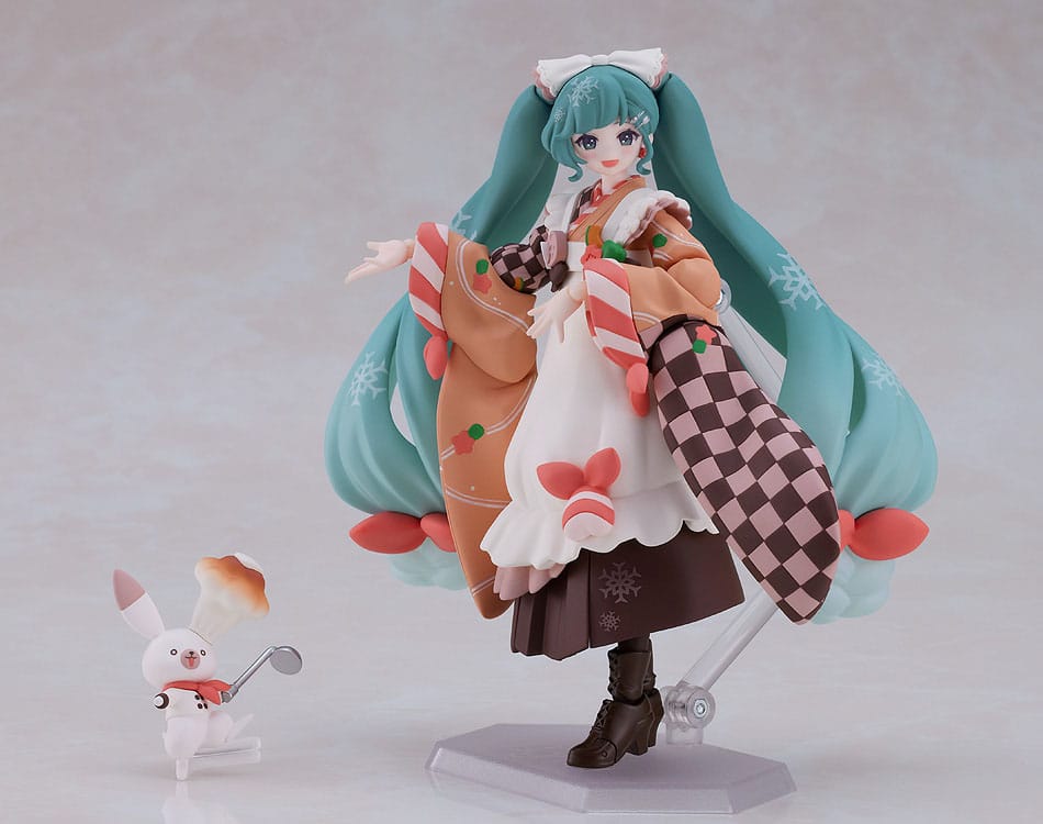 Hatsune Miku Snow Miku Winter Delicacy Ver. 2024 15th Anniversary 14cm Max Factory Figma Action Figure