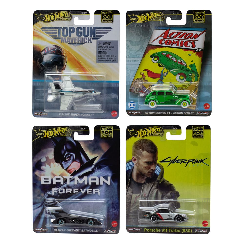 Hot Wheels Premium Pop Culture Diecast Vehicles Assortment (Set of 10)