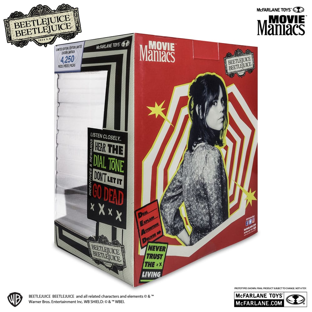 Beetlejuice Astrid, Bob & Chase Bob Bundle of 3 McFarlane Toys Movie Maniacs Statues