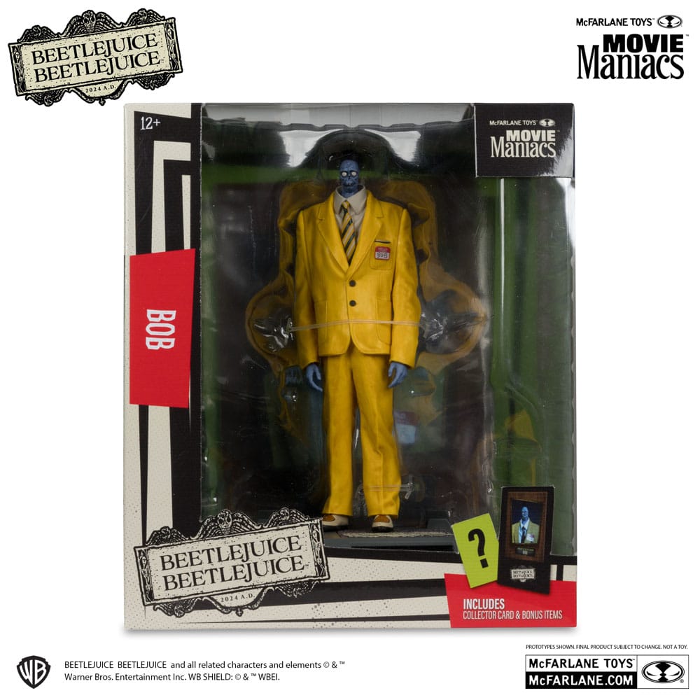 Beetlejuice Astrid, Bob & Chase Bob Bundle of 3 McFarlane Toys Movie Maniacs Statues