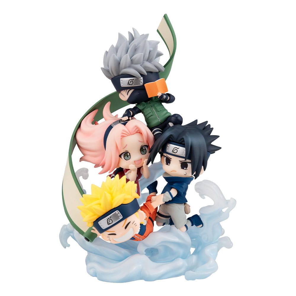 Naruto Shippuden Megahouse FigUnity 13cm Mini Statue - Team 7 Edition