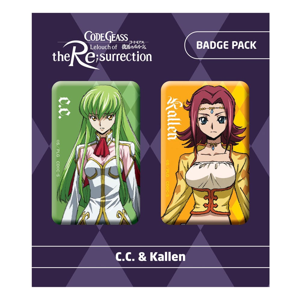 Code Geass 'Re:surrection' Two-Pack Pins: C.C. & Kallen