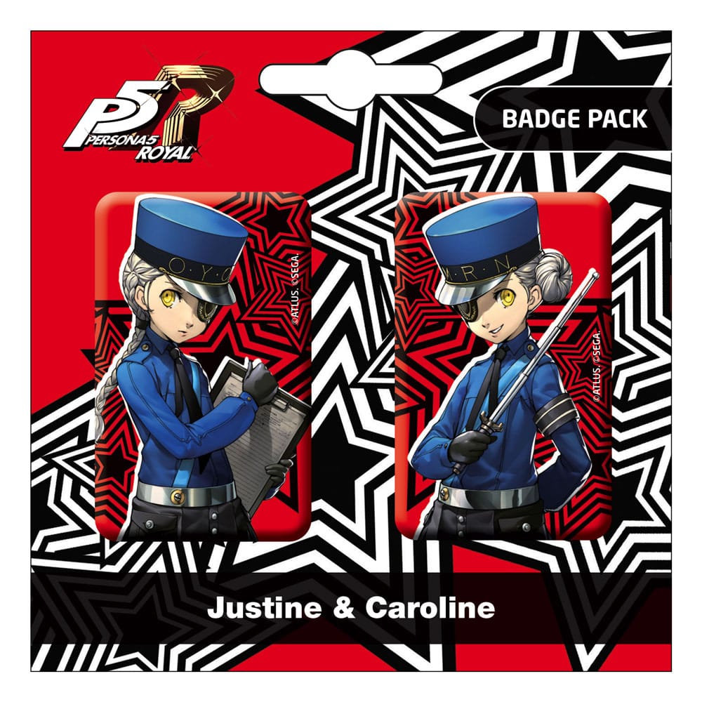 Persona 5 Royal Official Metal Pin Badges: Justine & Caroline