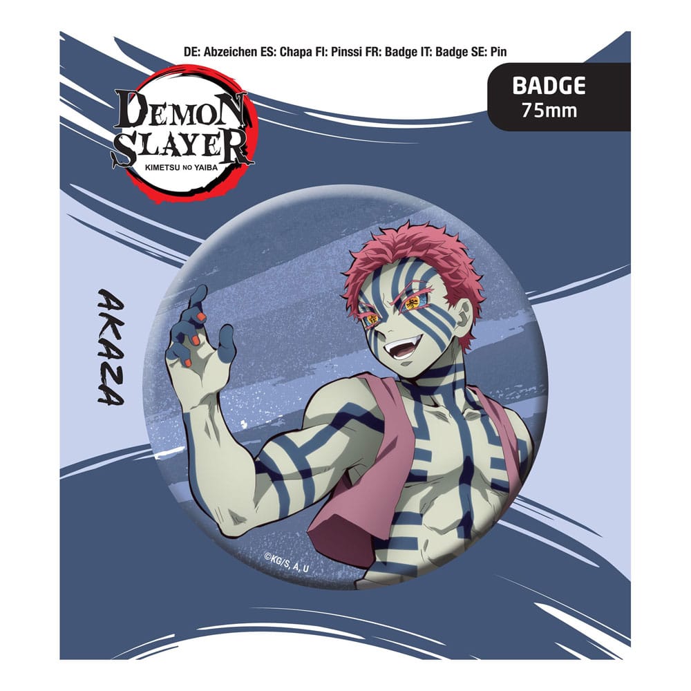 Demon Slayer POPbuddies Akaza Metal Pin Badge