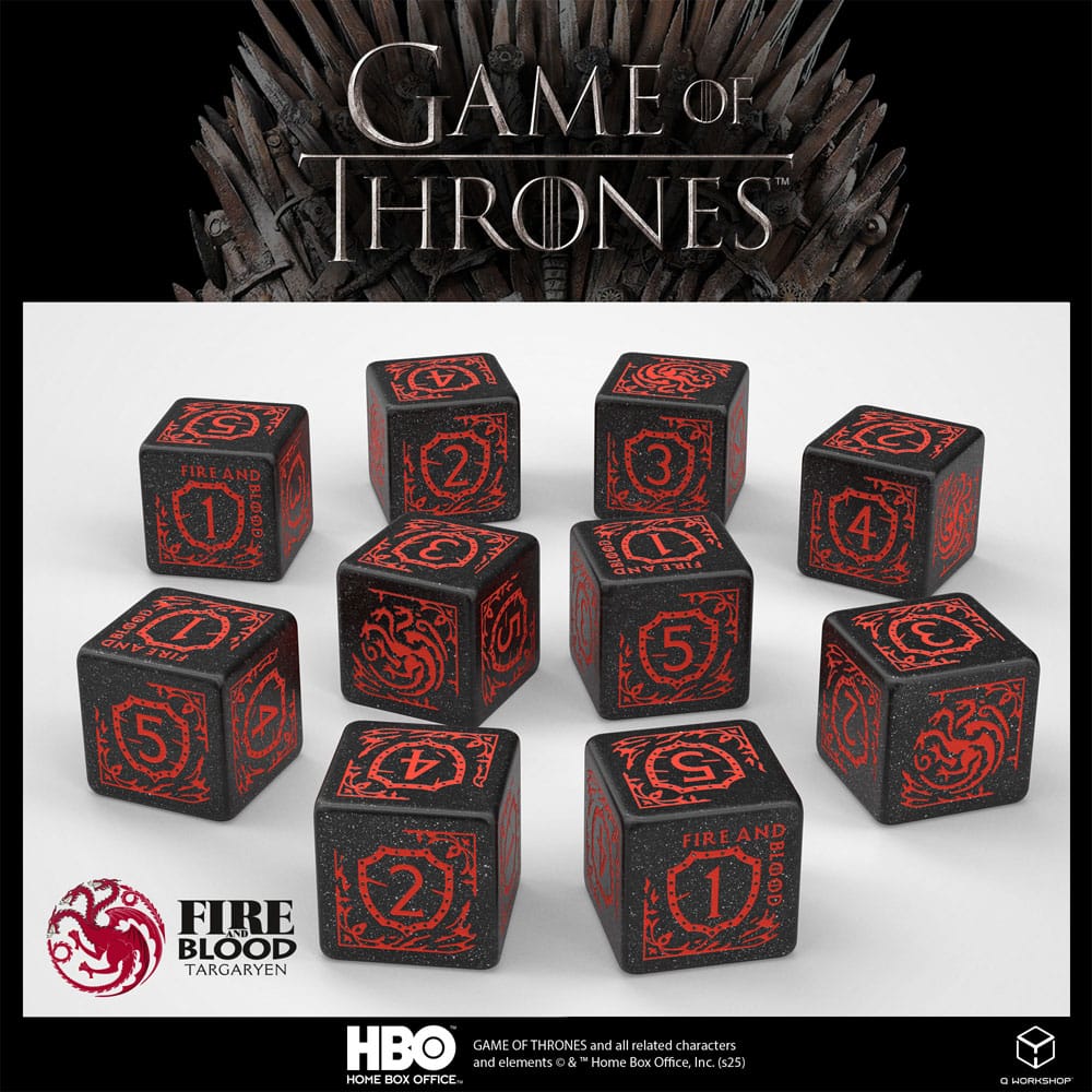 Game of Thrones Targaryen 10xD6 Dice Set