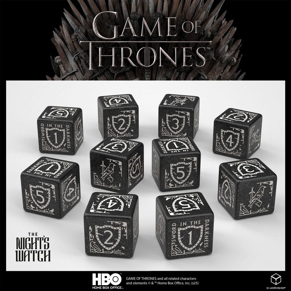 Game of Thrones Night's Watch Dice Set, 10xD6