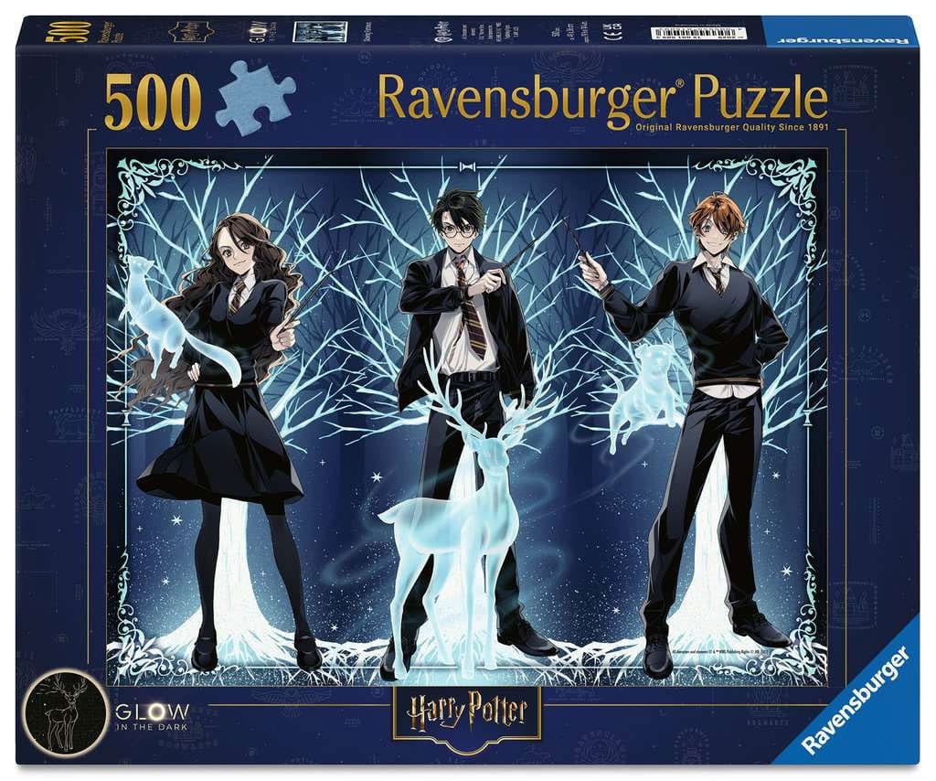 Harry Potter Glowing Patronus 500-Piece Glow-in-the-Dark Puzzle