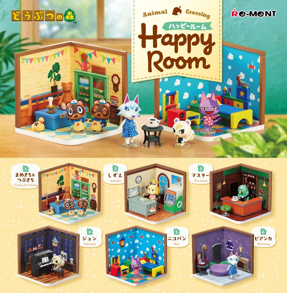 Animal Crossing Happy Room Mini Figures Blind Box Display (6 Pack)