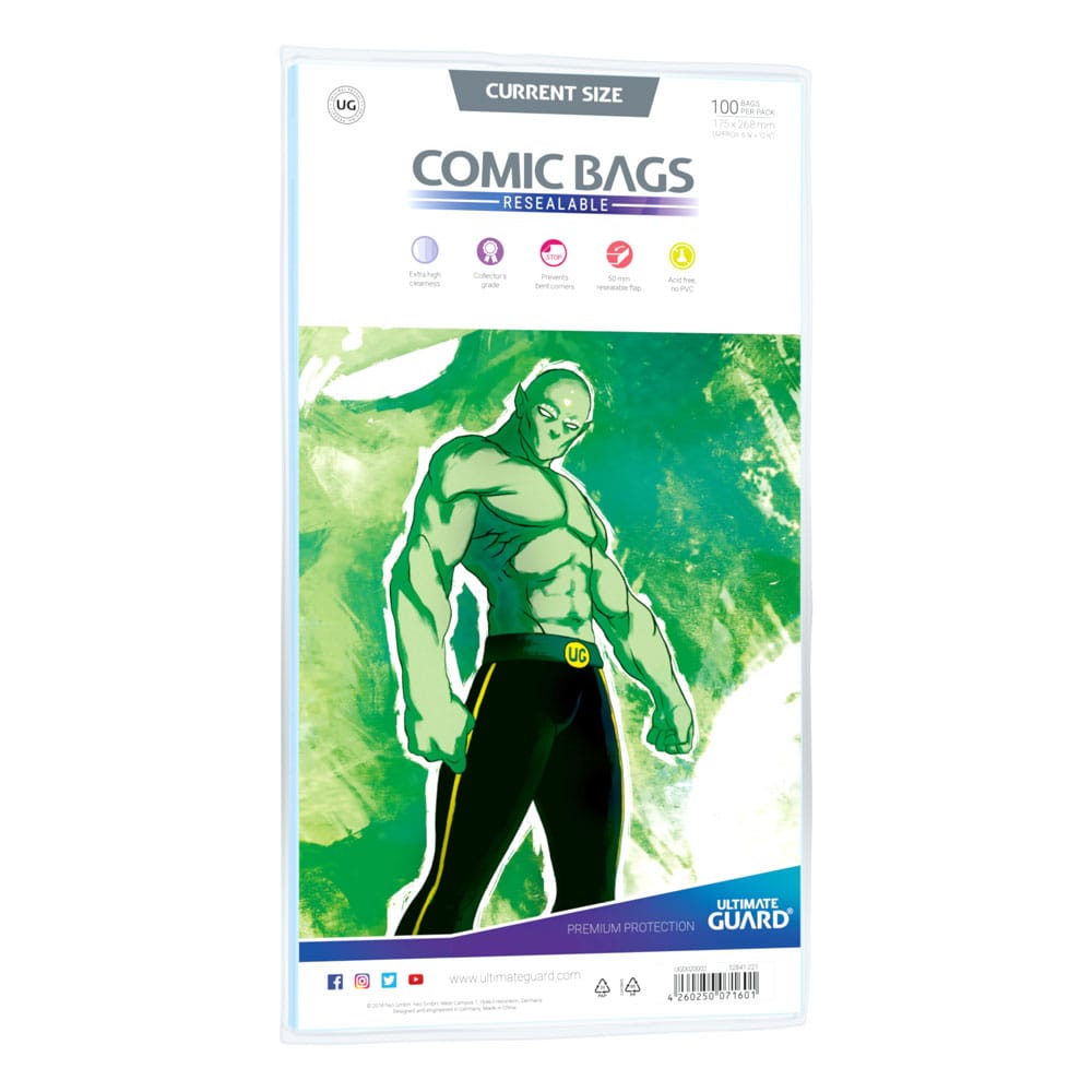 Ultimate Guard Resealable Comic Bags (100) - Current Size