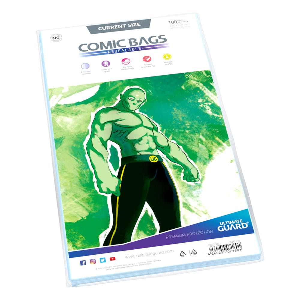 Ultimate Guard Current Size Resealable Comic Bags (100-Pack)