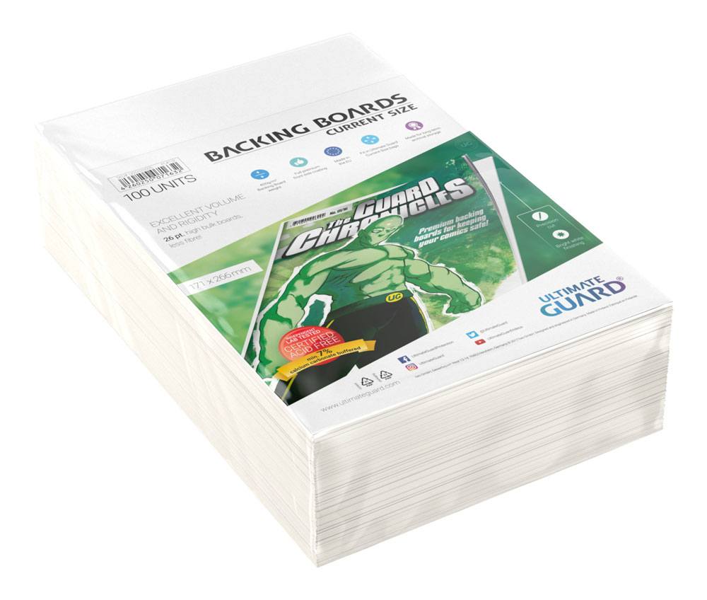 Ultimate Guard Comic Backing Boards - Pack of 100, Current Size