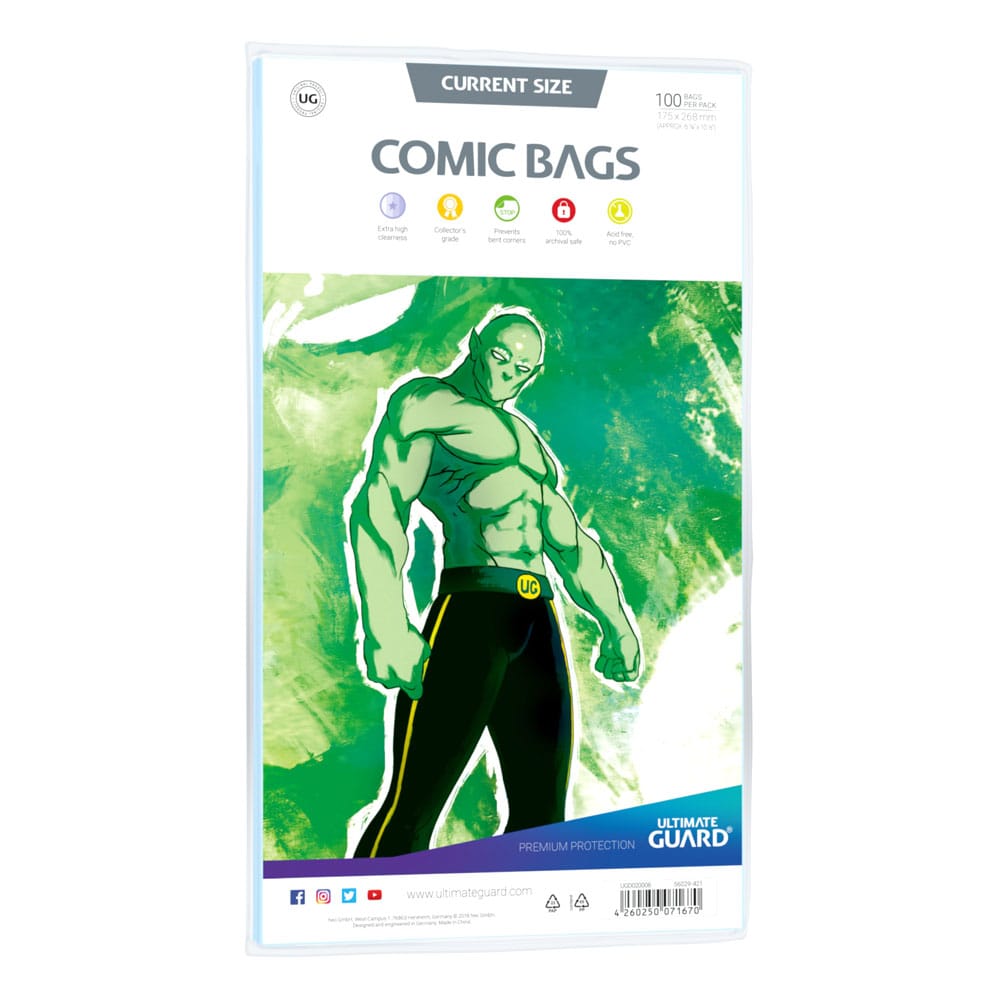 Ultimate Guard Standard Comic Bags - Current Size (100 Pack)