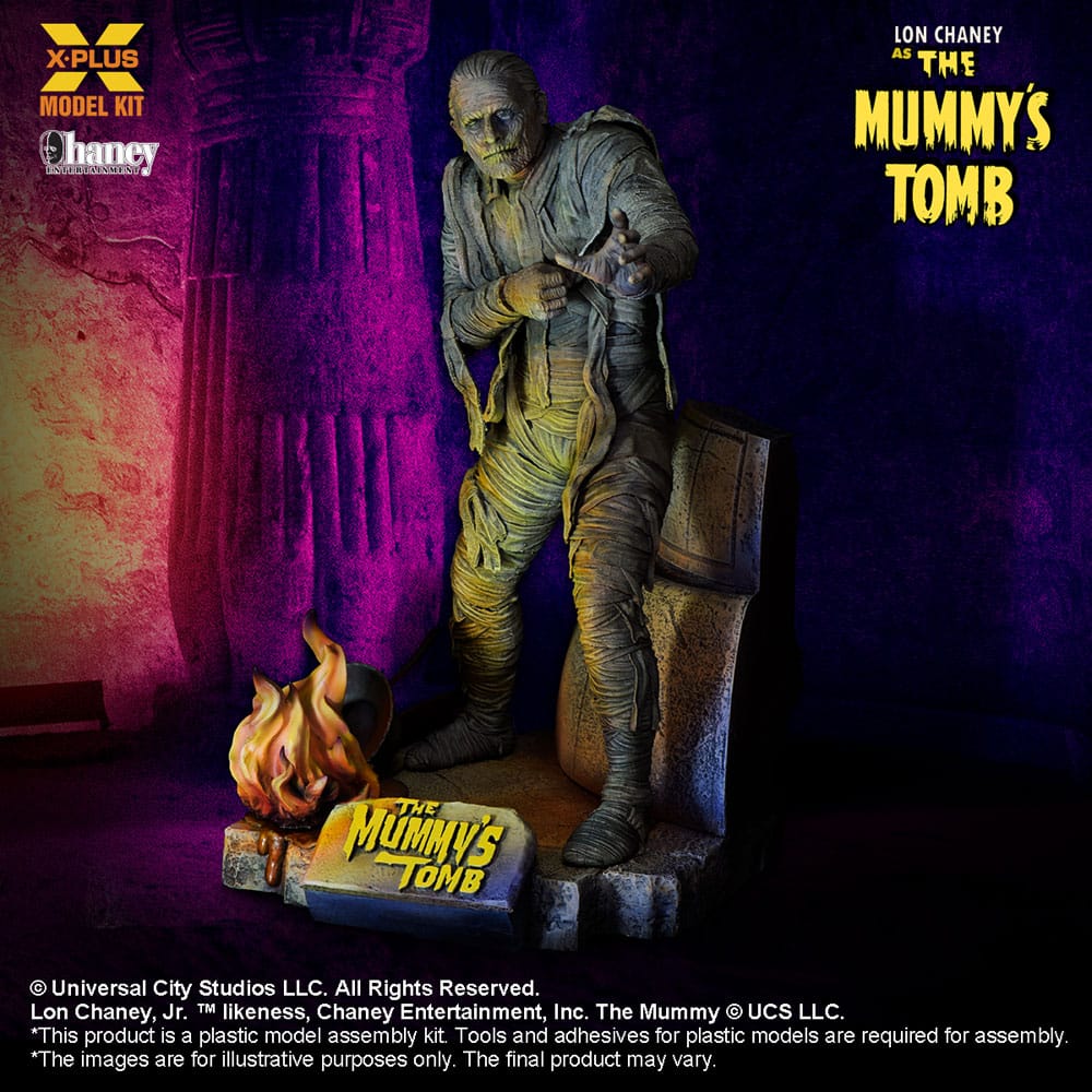 1/8 The Mummy's Tomb Lon Chaney Jr. Plastic Model Kit - 23 cm