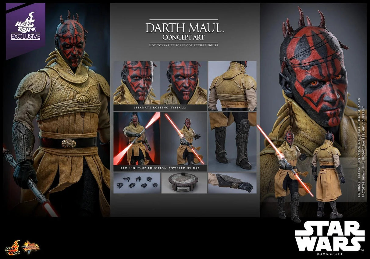 Star Wars Darth Maul Concept Art Collectible 1/6 Scale Hot Toys Action Figure