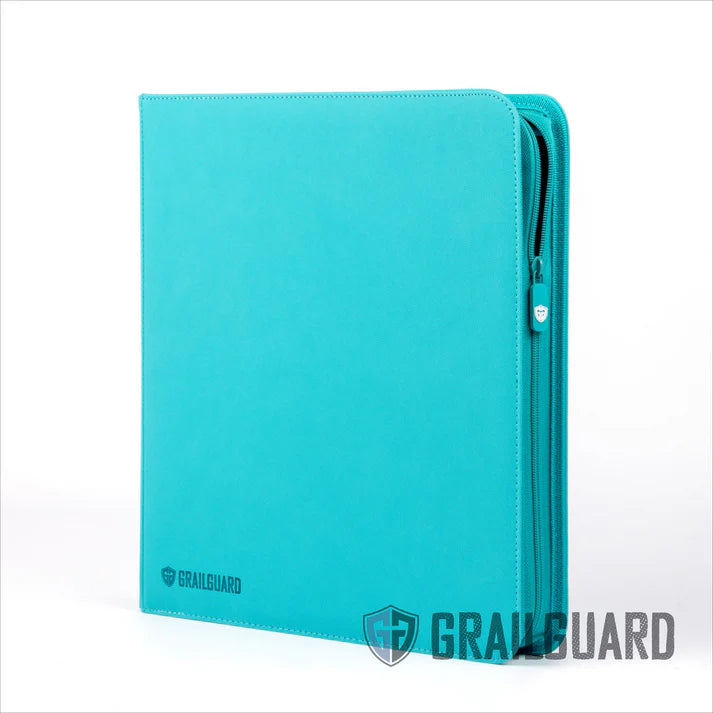 Grail Guard 12-Pocket Turquoise Premium ZIP Trading Card Binder