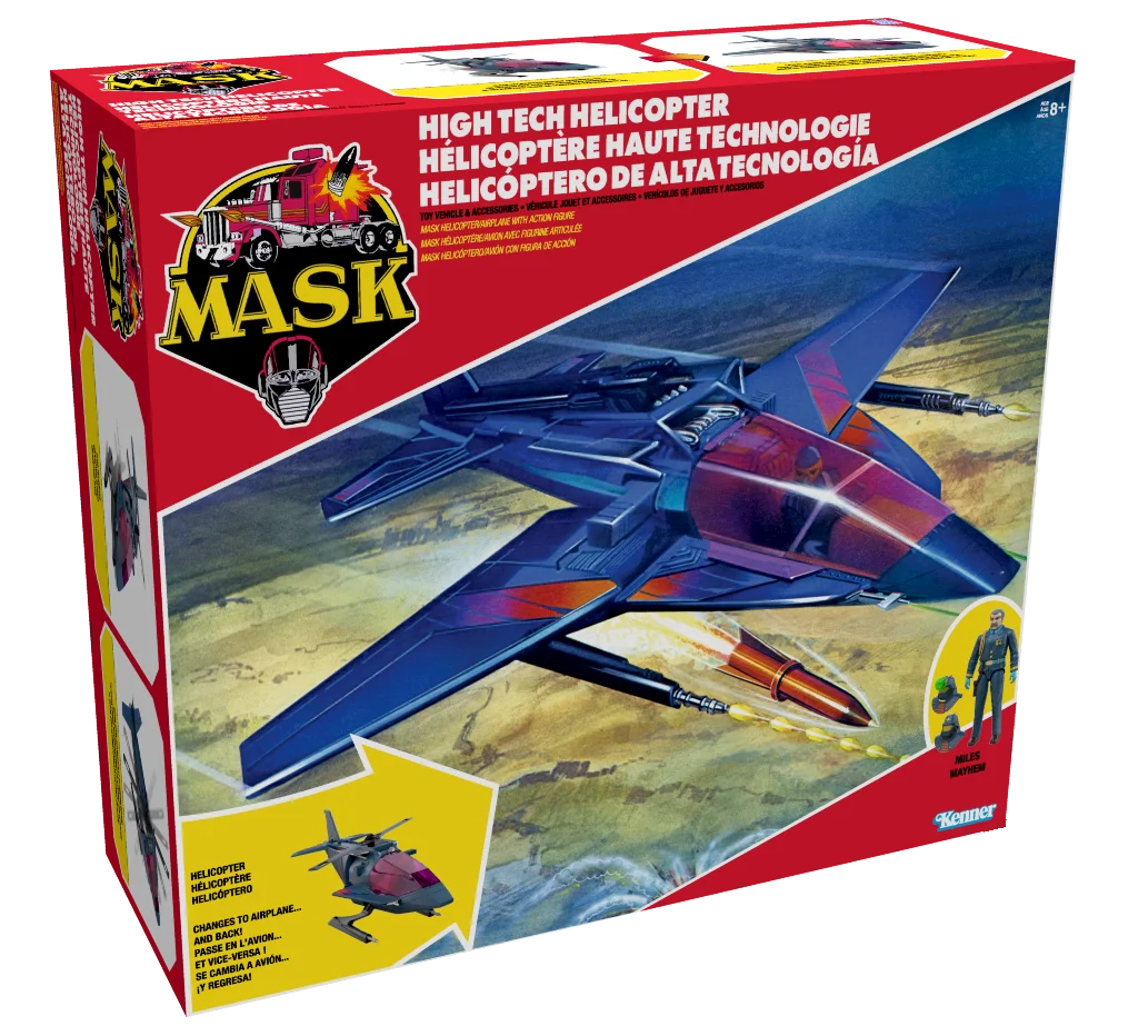 MASK High Tech Helicopter With Miles Mayhem Action Figure