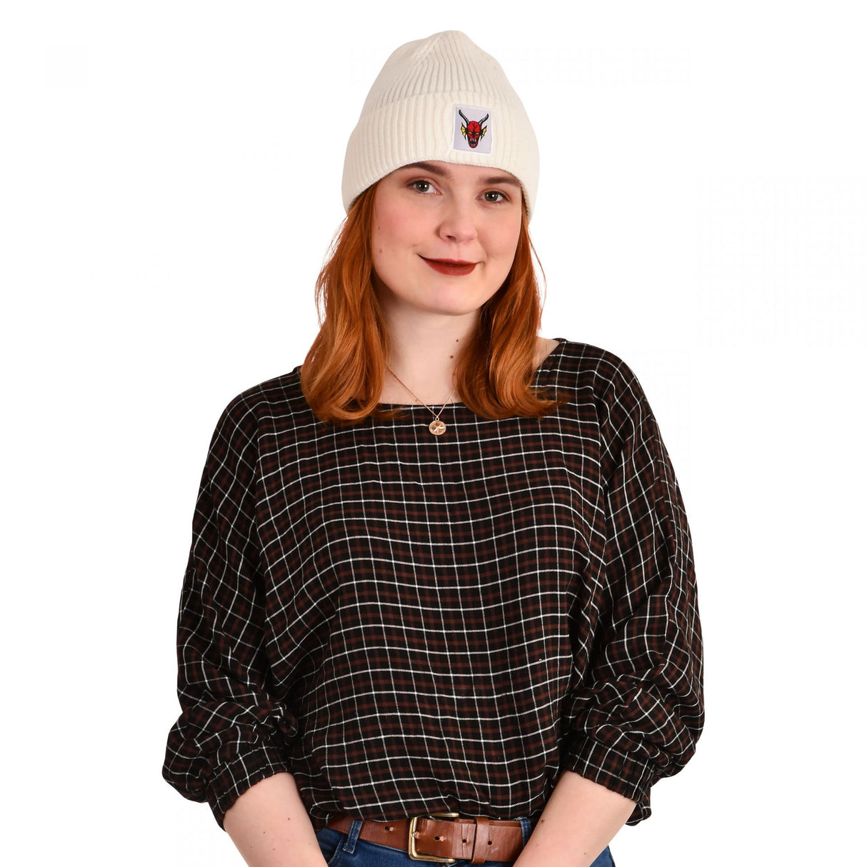Stranger Things Hellfire Club White Beanie Hat