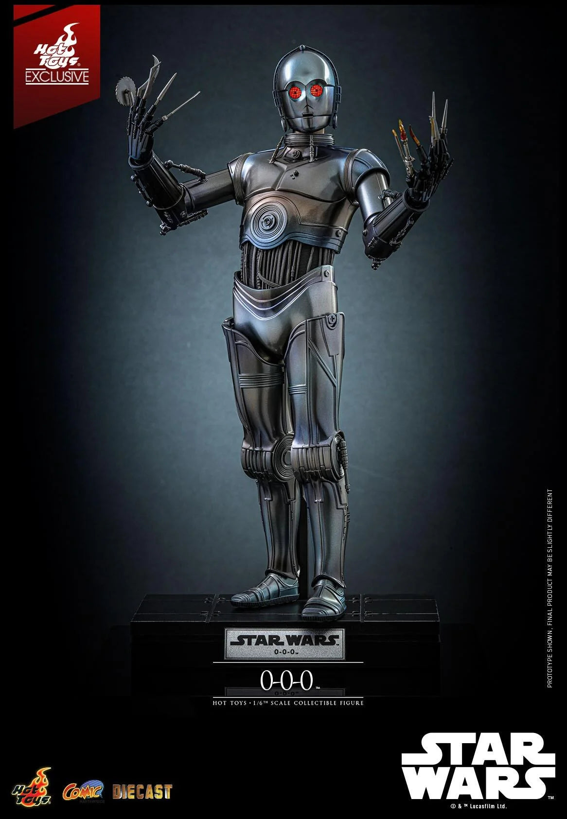 Star Wars 0-0-0 (Triple Zero) 1/6 Scale Hot Toys Action Figure