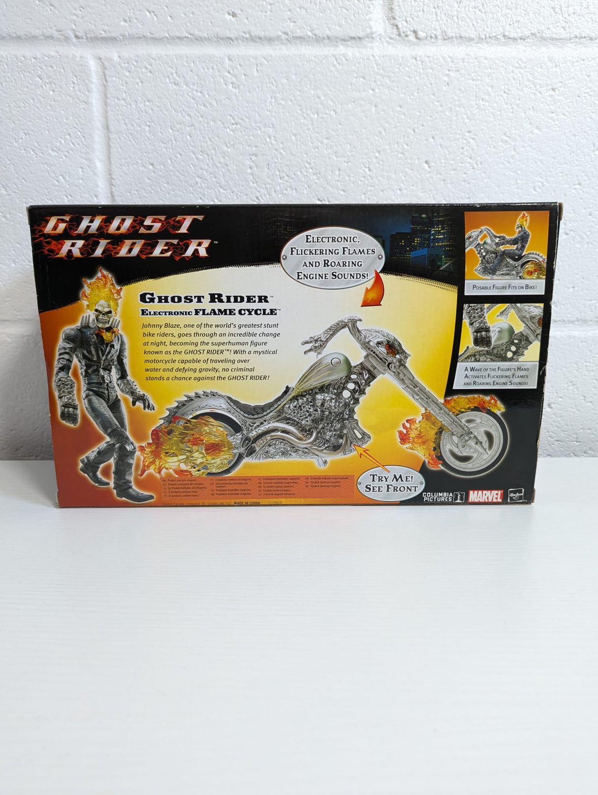 Ghost Rider Electronic Flame Cycle Hasbro 2007 Action Figure